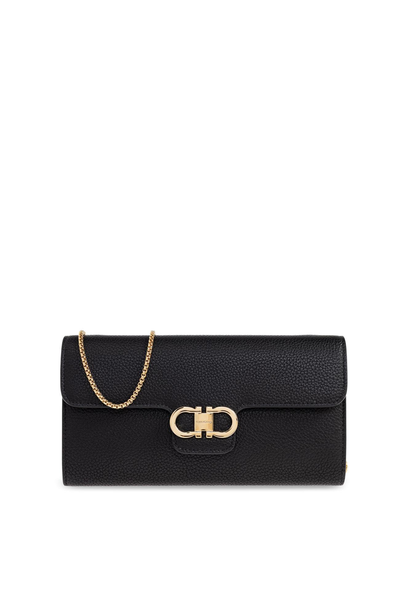 Ferragamo Leather Wallet On A Chain
