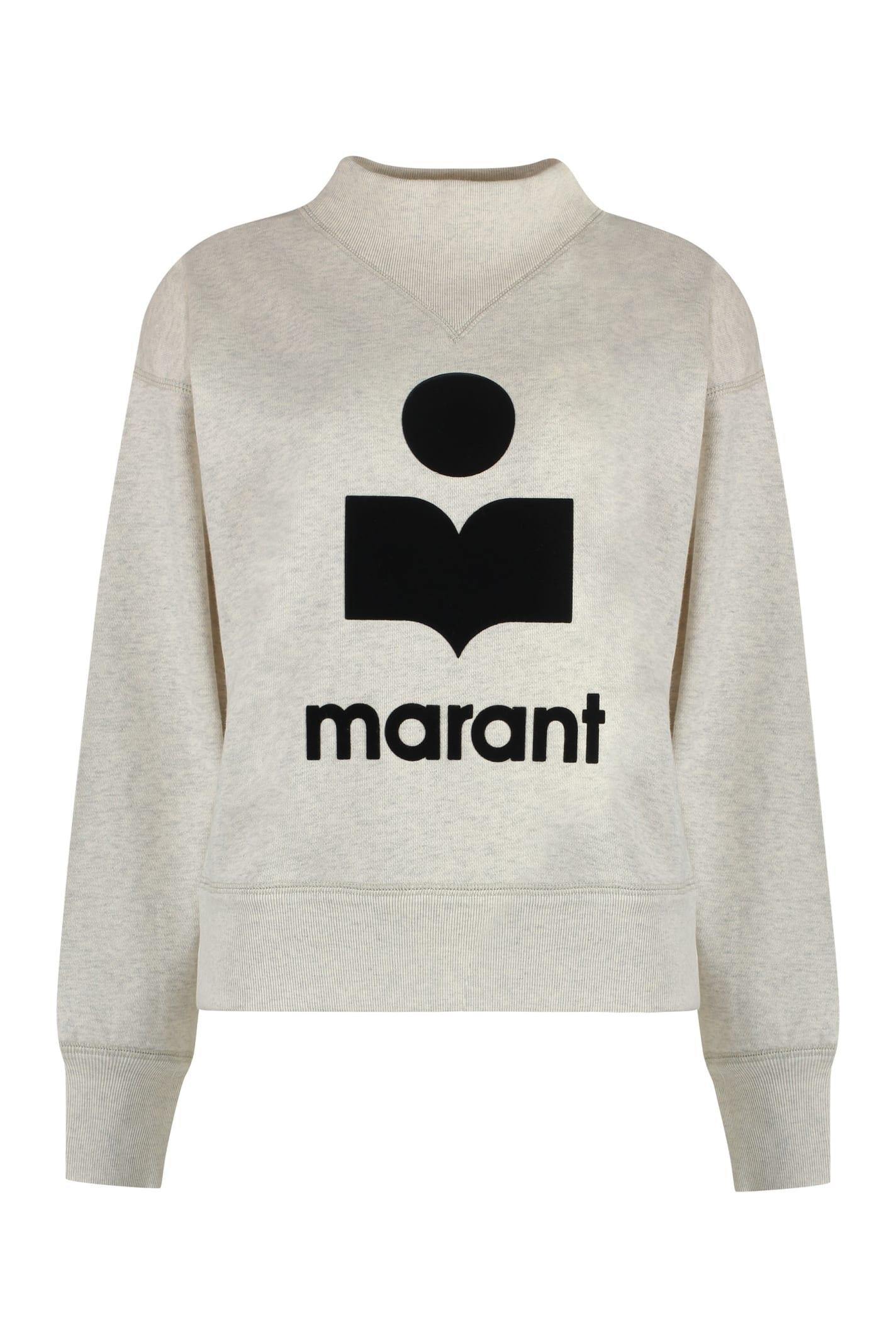 MARANT ETOILE Moby Logo Detail Cotton Sweatshirt