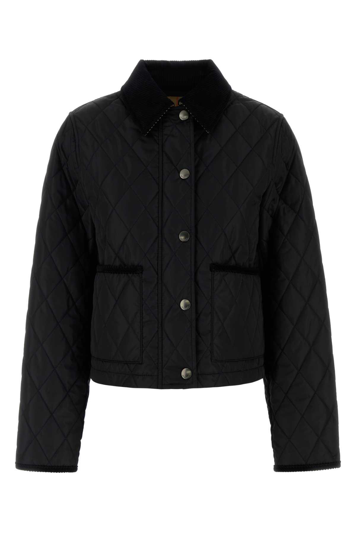 Burberry Women's Cropped Quilted Jacket and Black Nylon Jacket