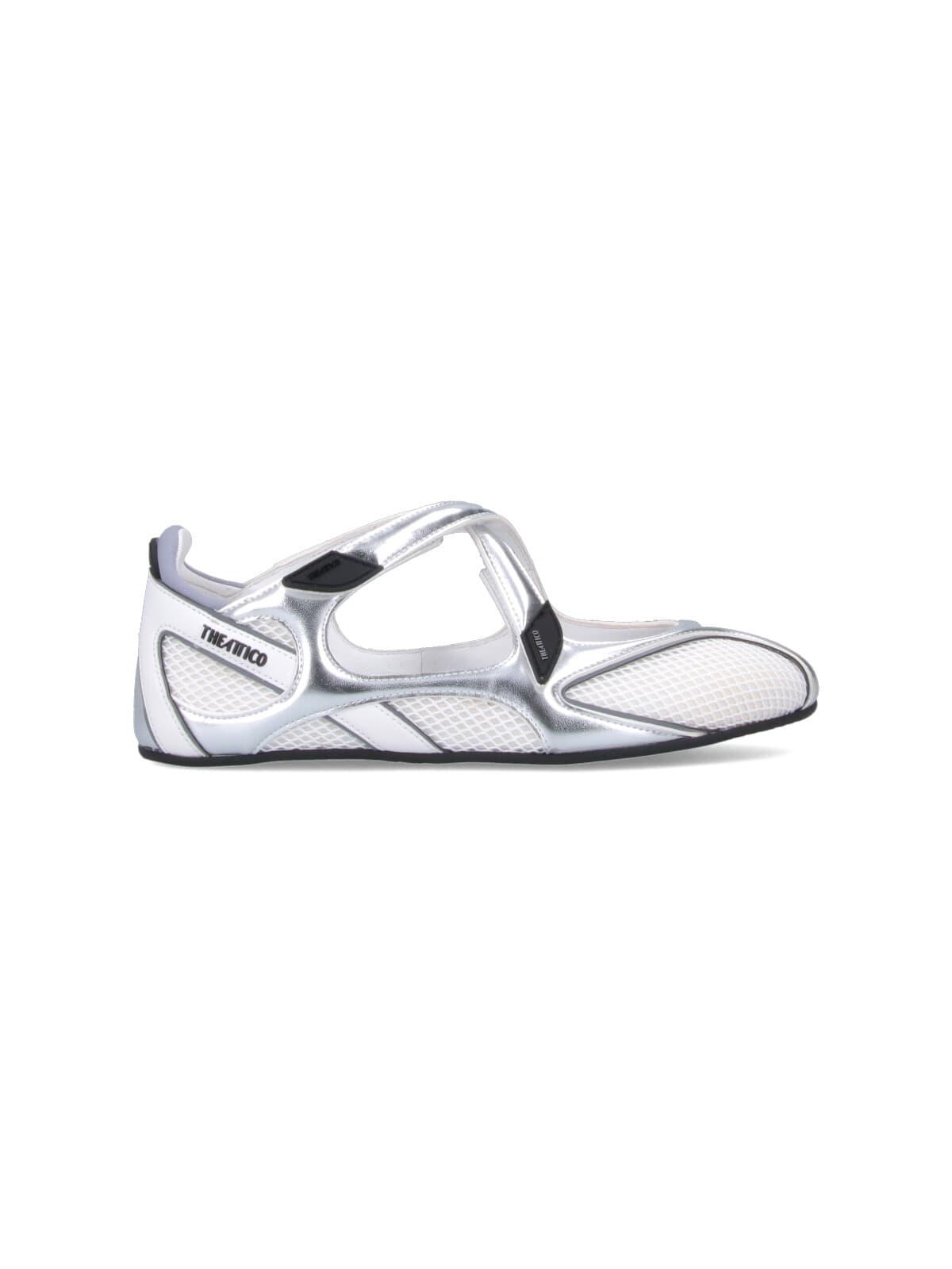 The Attico Silver Floor 01 Ballerina and Flat Ballet Flats