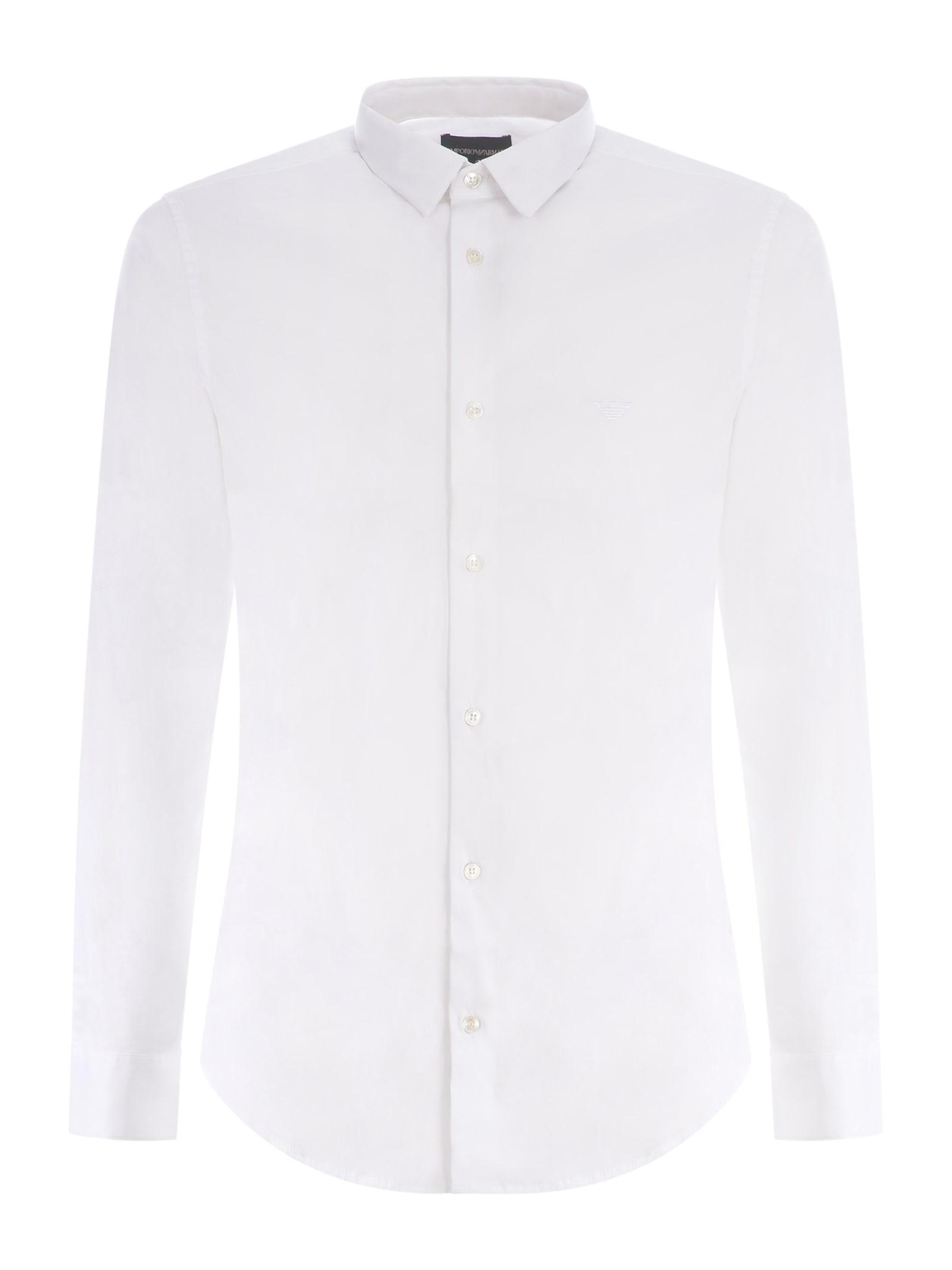 Giorgio Armani Emporio Armani Men's Cotton Shirt in White
