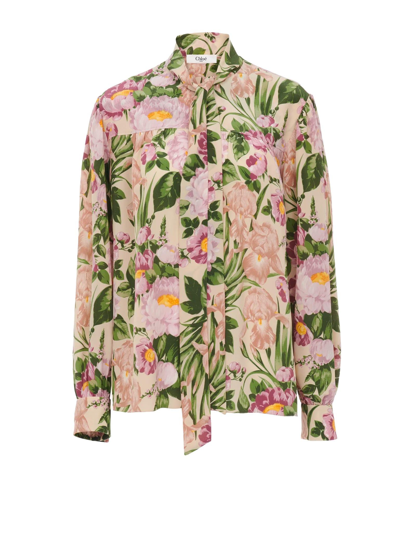 Chloé Printed Crepe Shirt