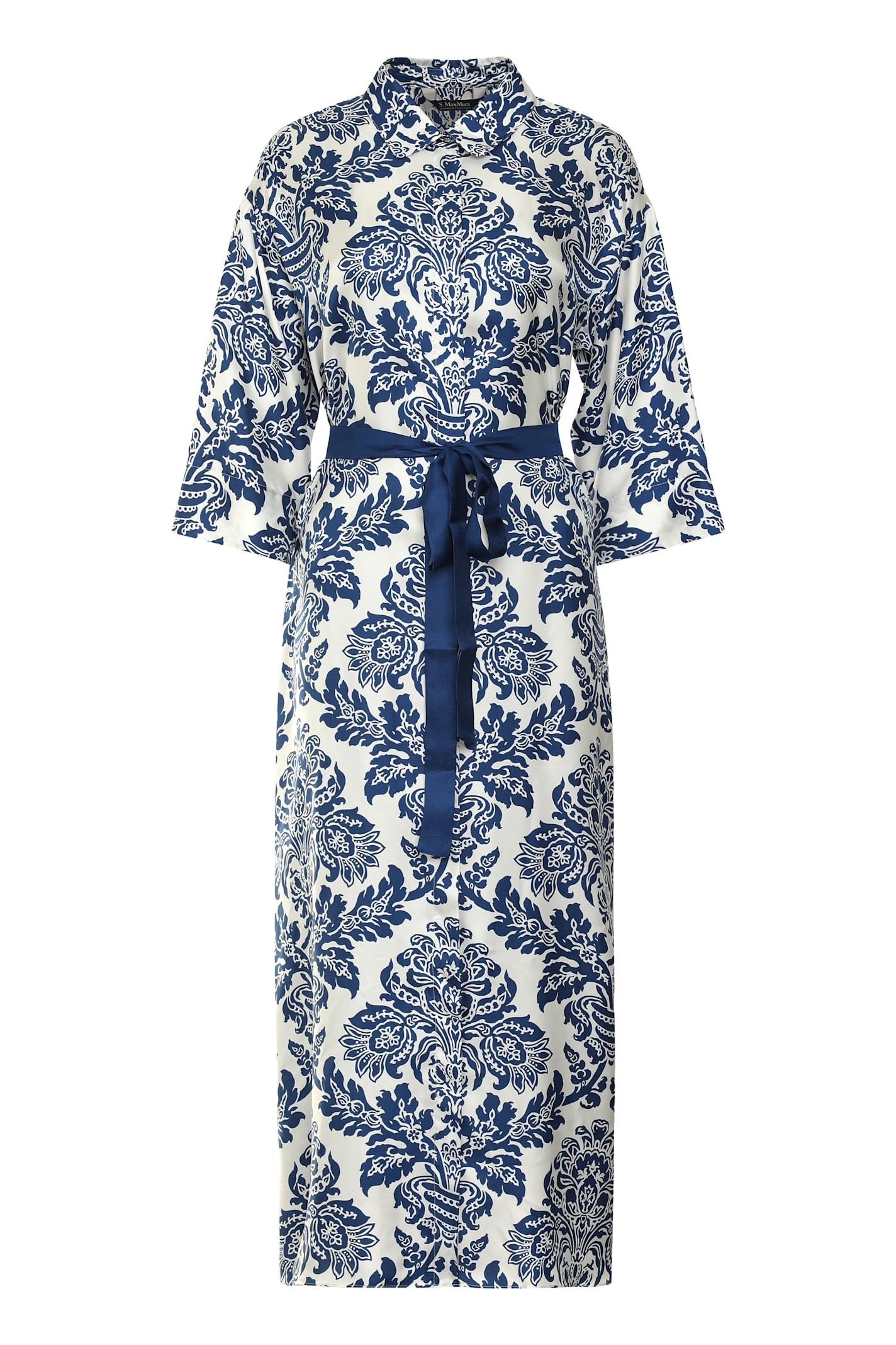 'S MAX MARA S Max Mara Camelia Printed Silk Shirtdress