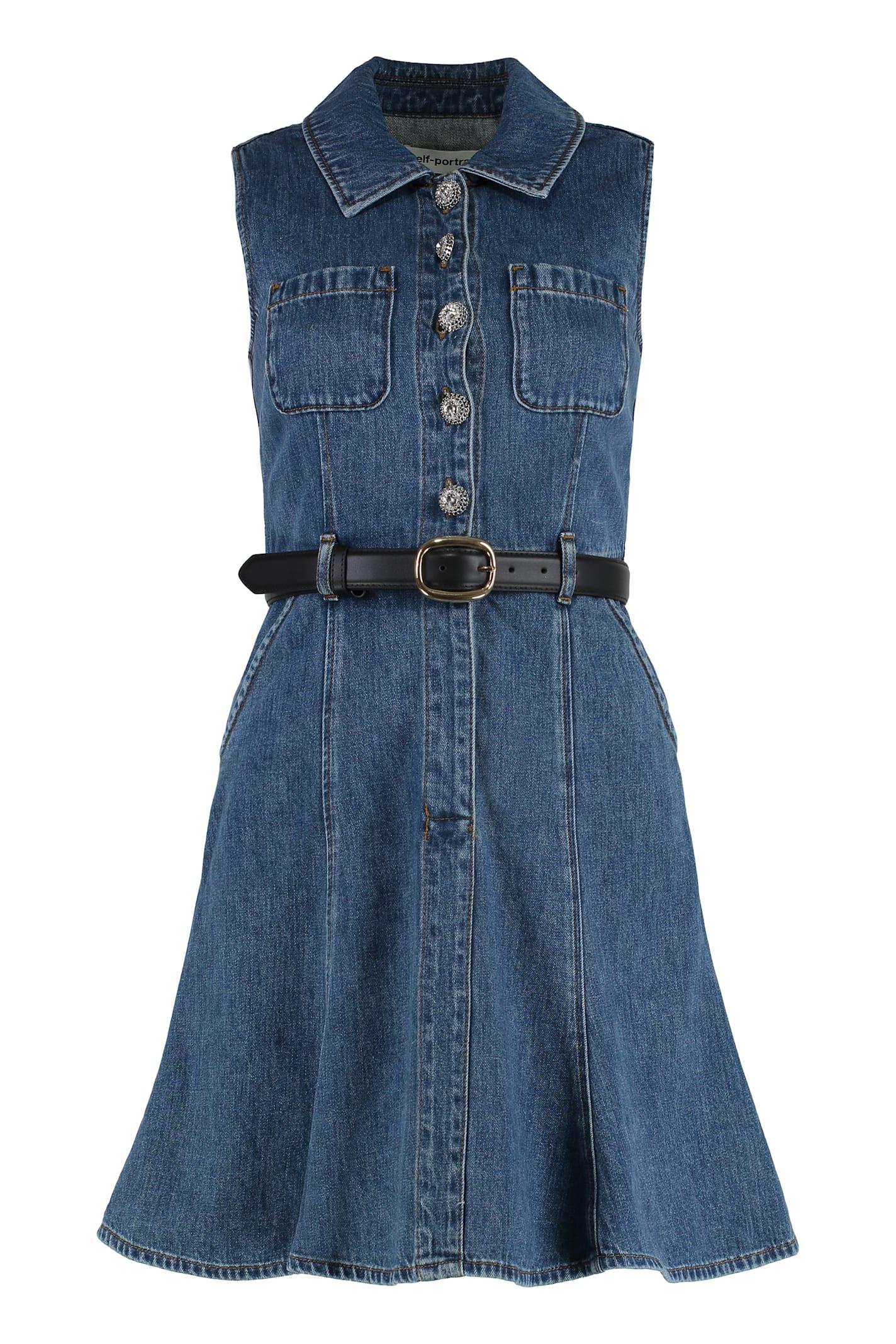 Self-Portrait Denim Dress