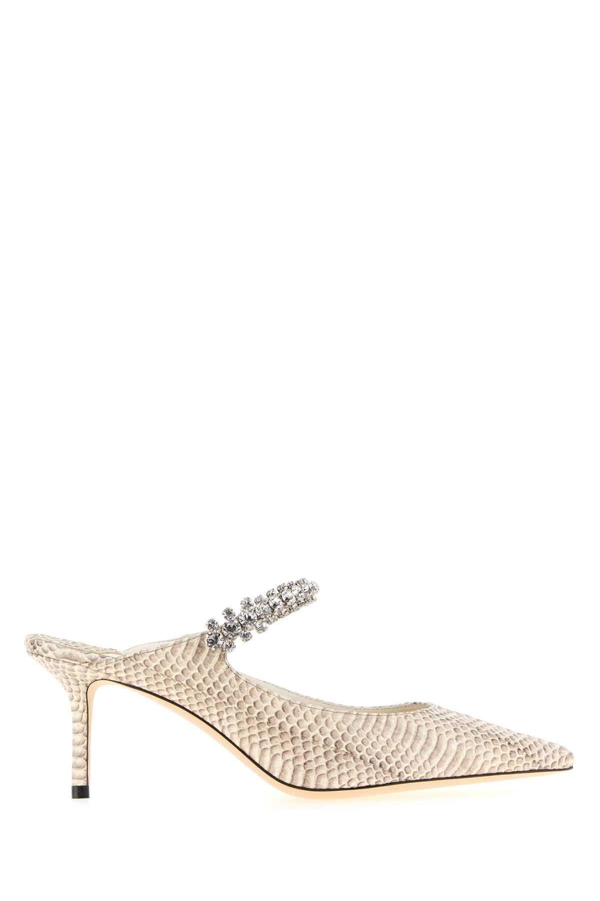 Jimmy Choo Printed Leather Bing Mules