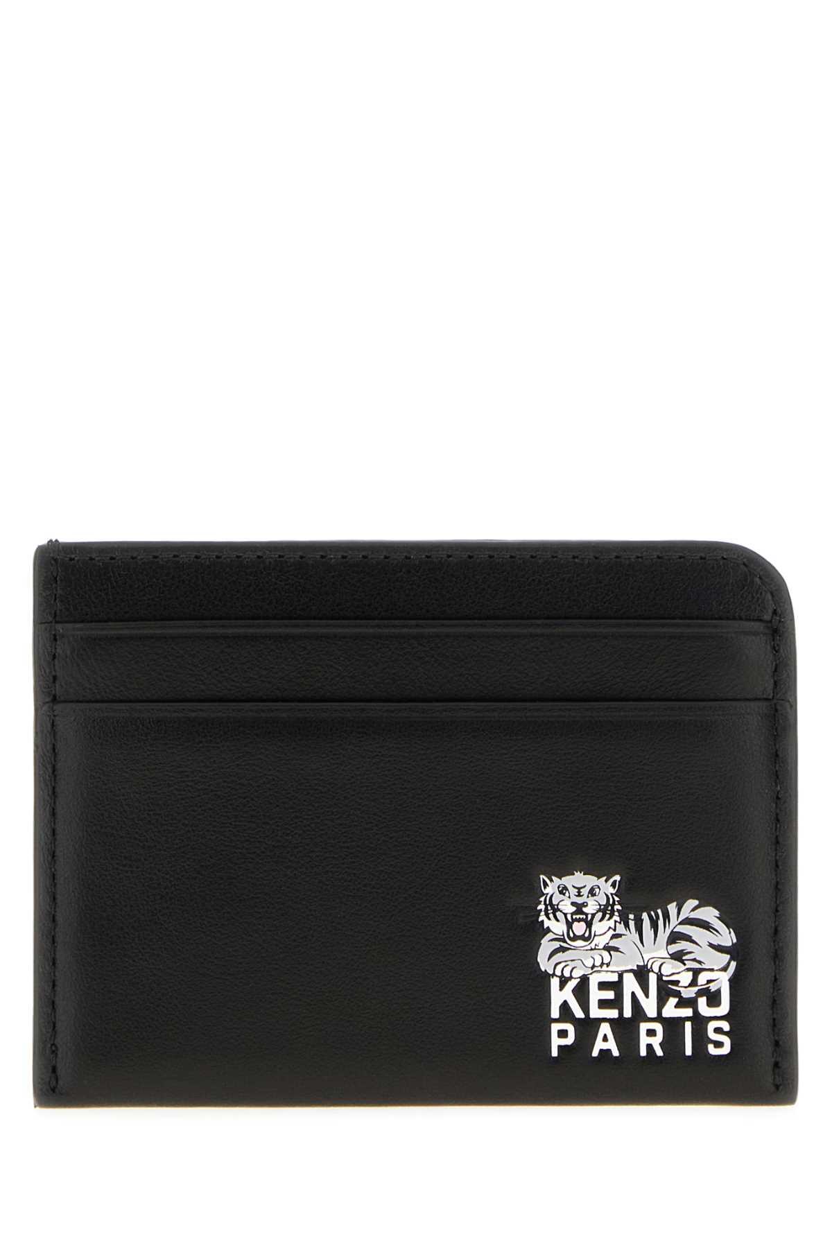 KENZO Black Leather Card Holder