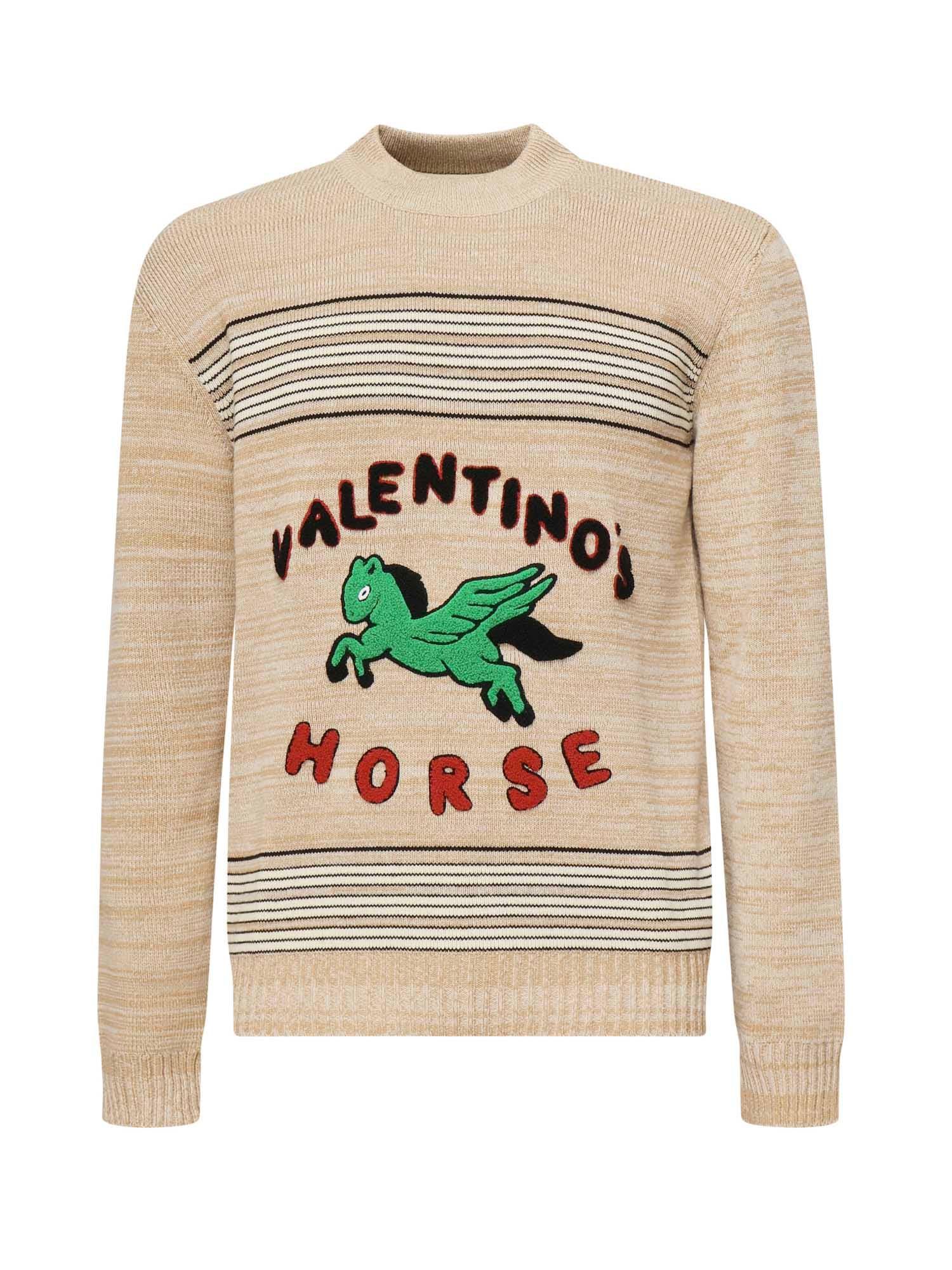 Valentino Garavani Wool And Cotton Sweater With Logo
