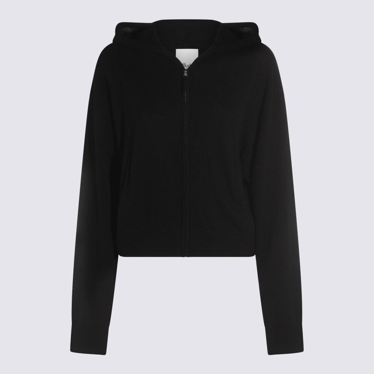 Allude Black Wool Sweatshirt