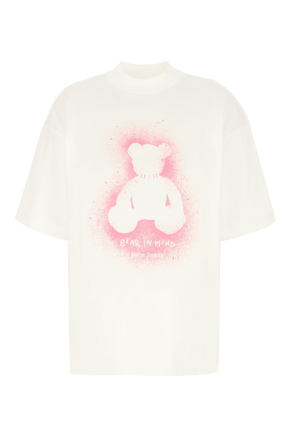 Palm Angels Ivory Cotton T-shirt