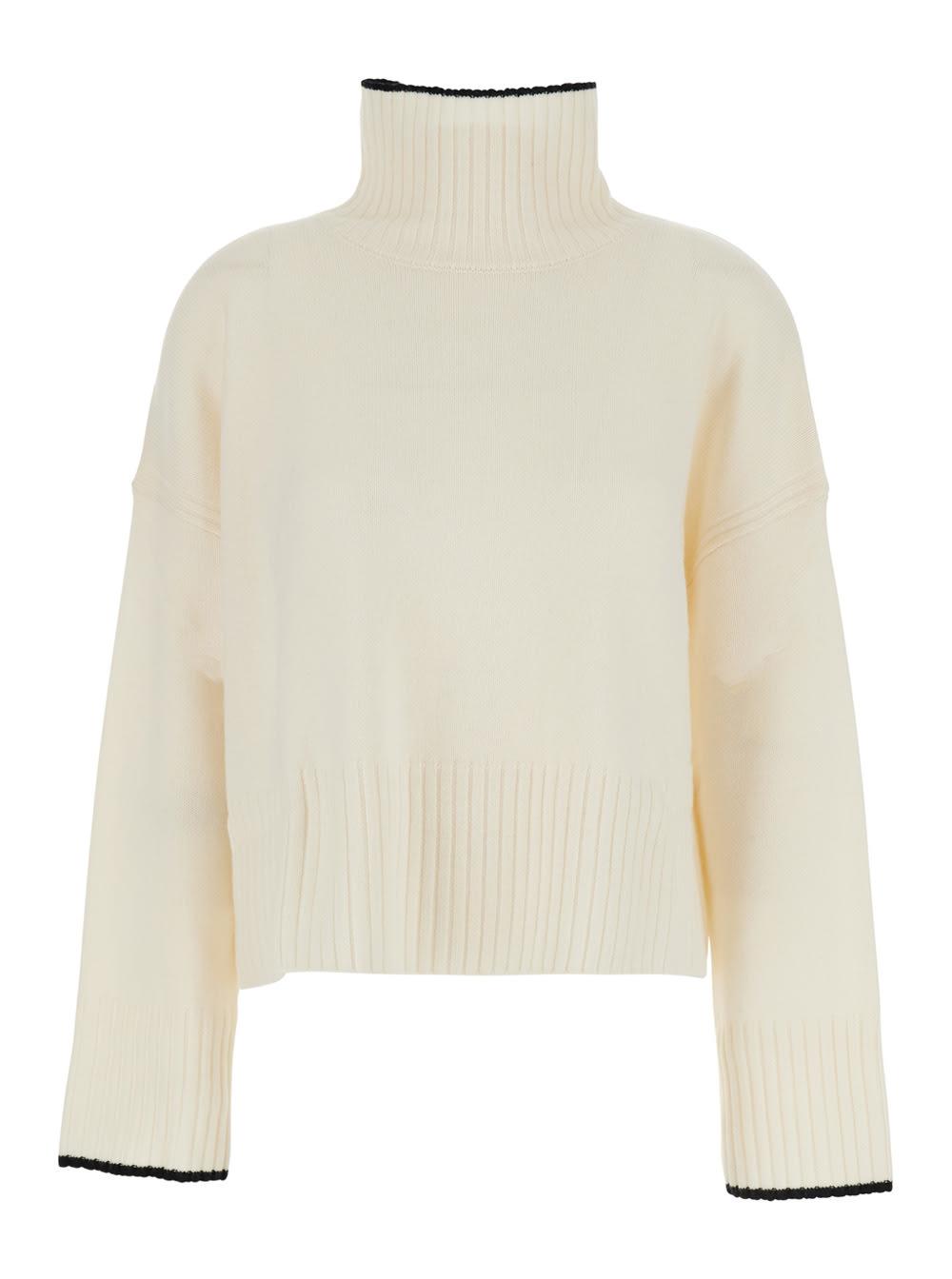 Pinko Falkland Wool And Cashmere Turtleneck Sweater