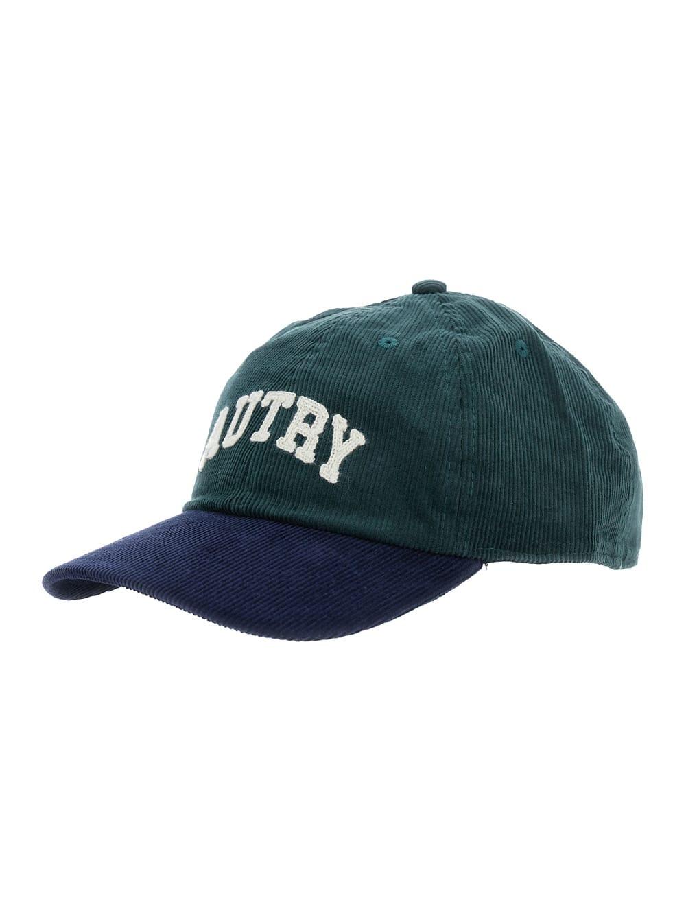 Autry Green Baseball Cap with Logo Lettering