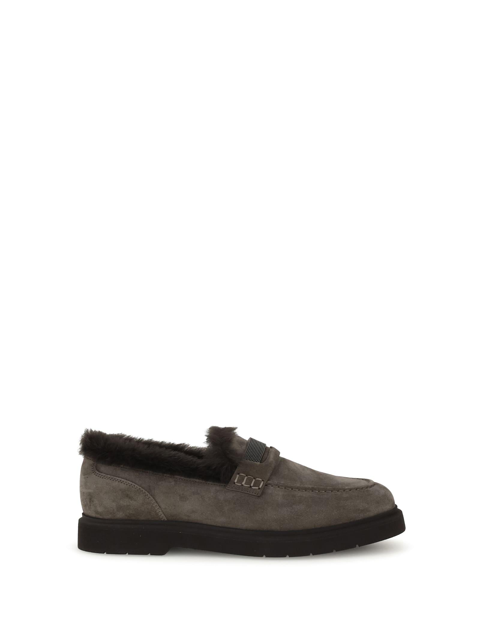 Brunello Cucinelli Furry Loafers