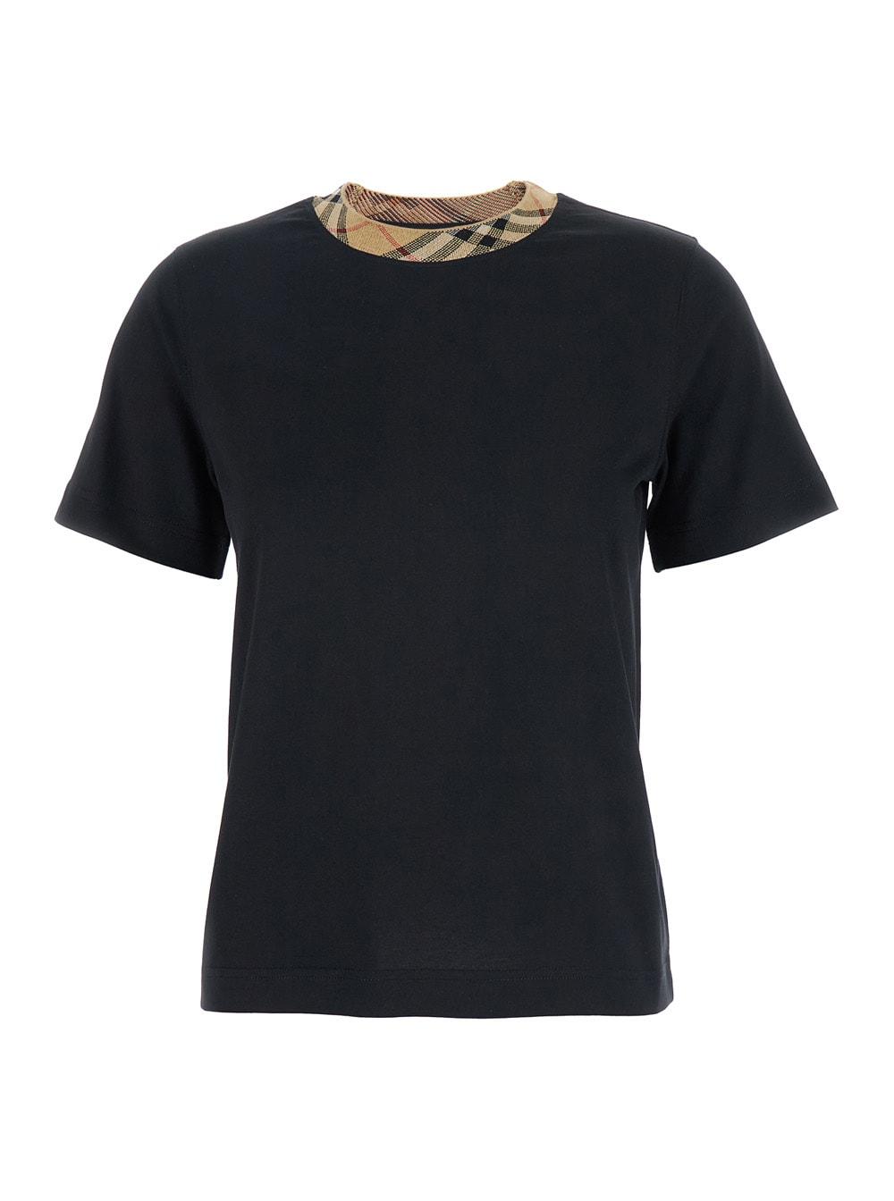 Burberry Black Cotton T-shirt
