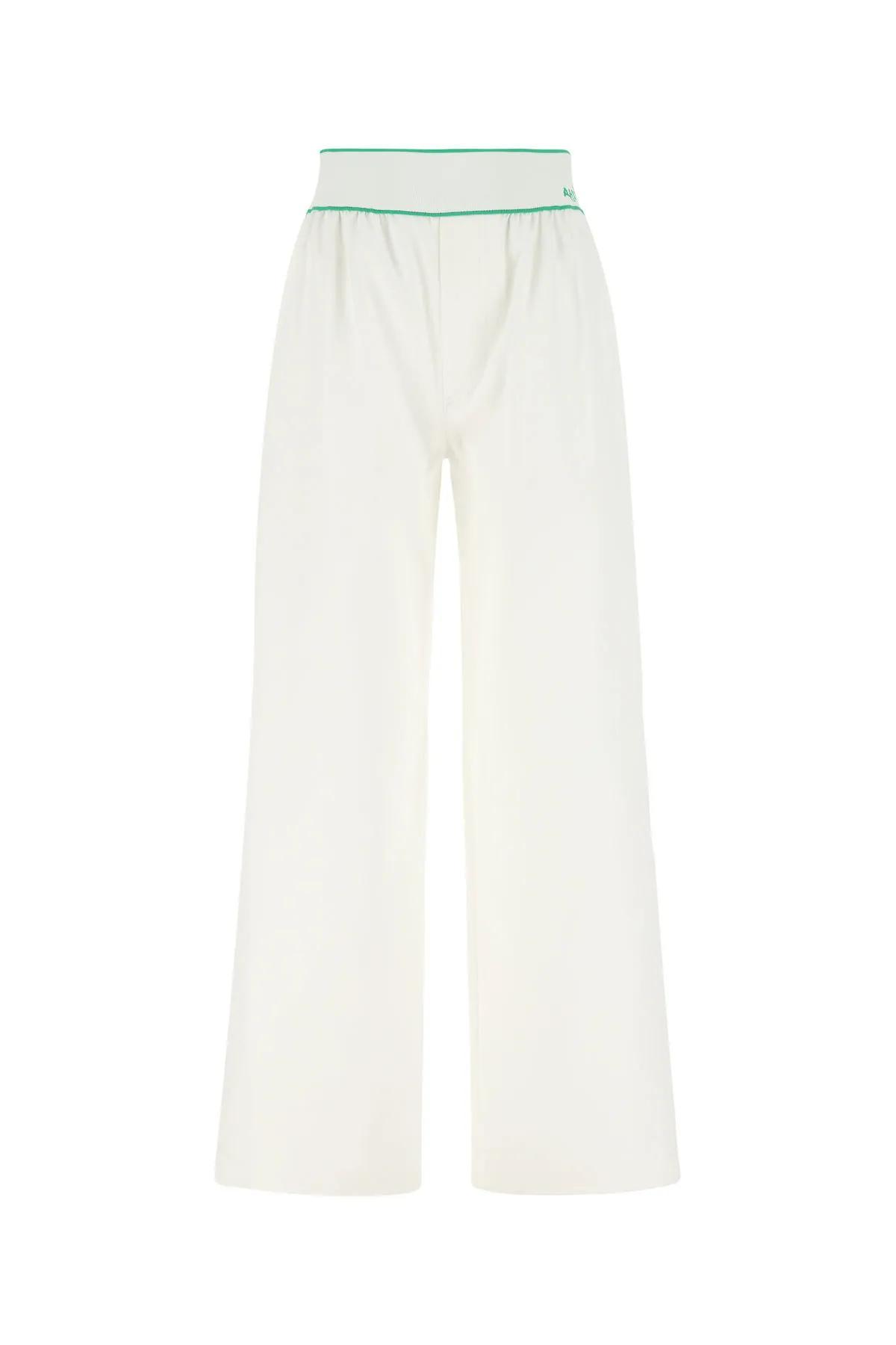 Bottega Veneta Women's Wide-Leg Trousers in White