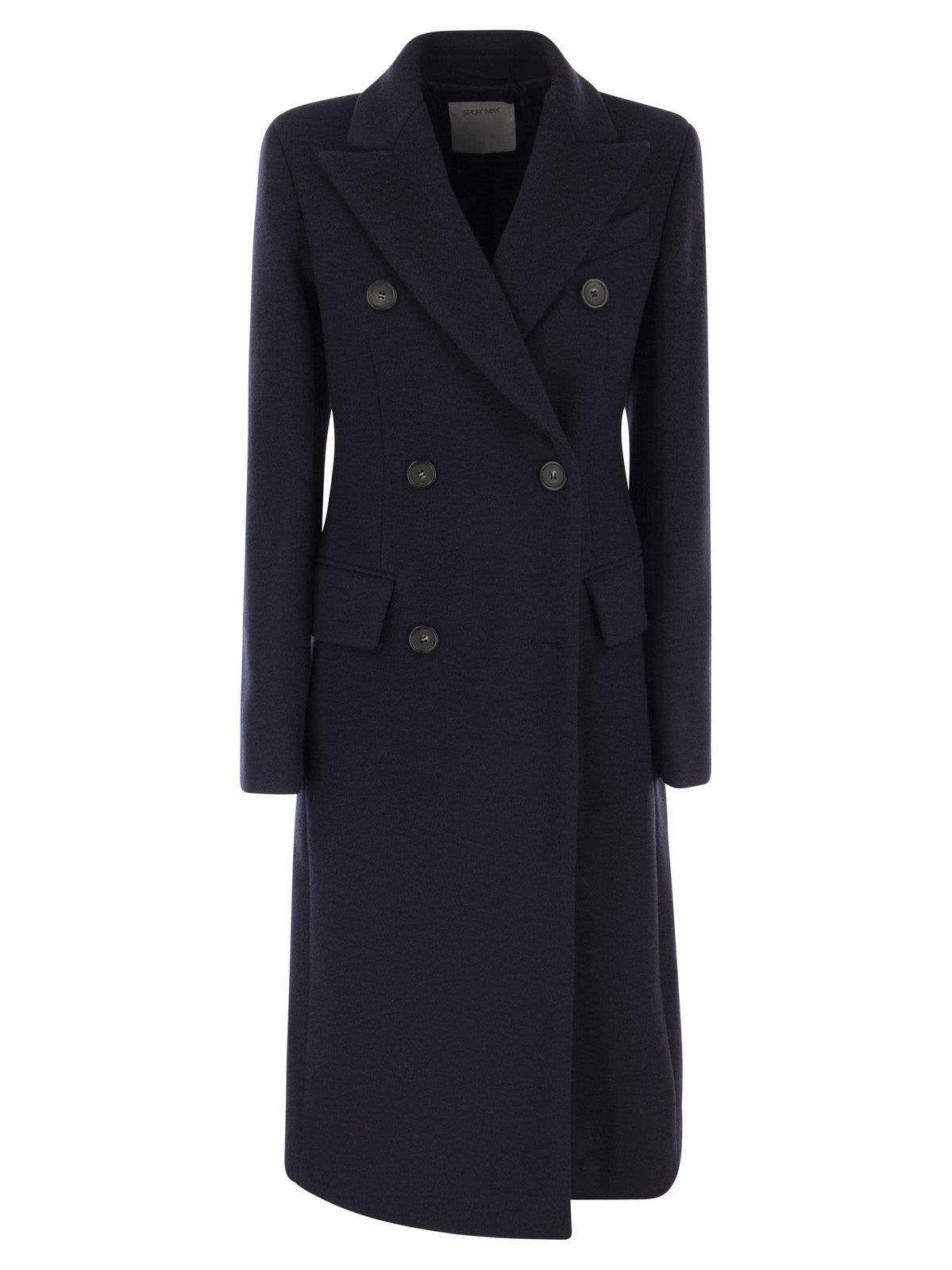 SportMax Double-breasted Long-sleeved Coat