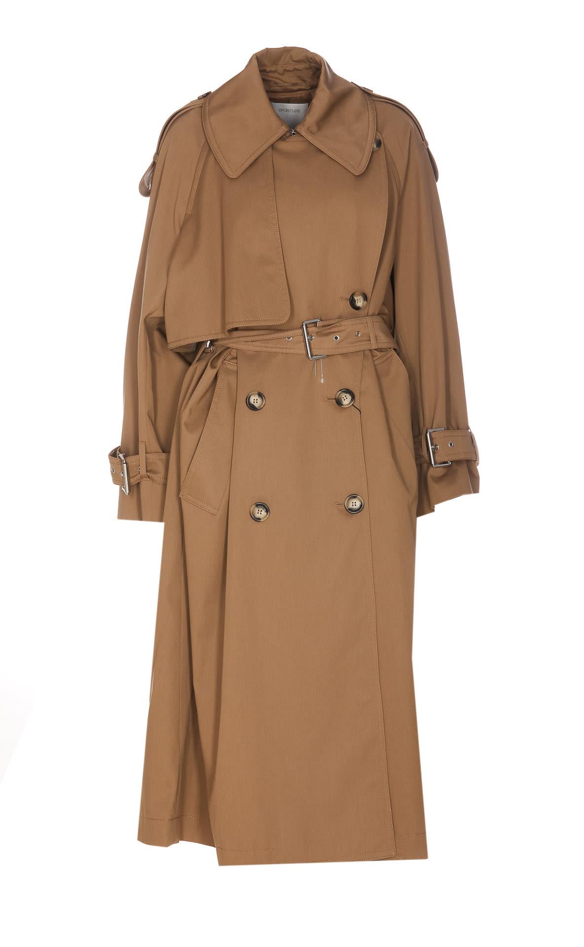SportMax Double-breasted Belted Coat