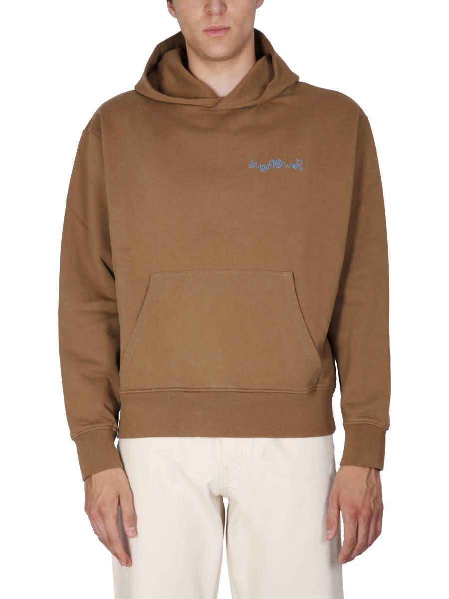 Sunflower Sweatshirt With Logo Embroidery