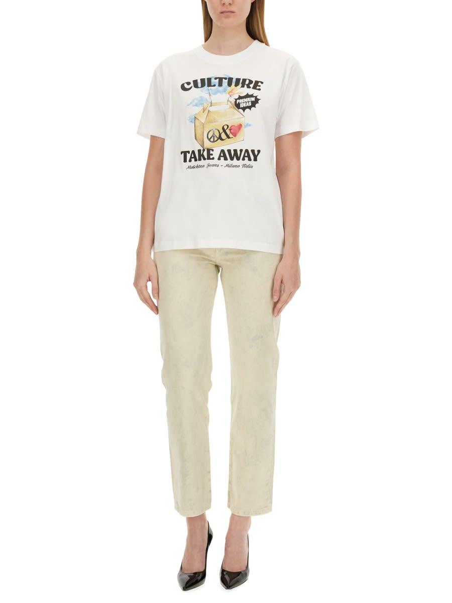 M05CH1N0 Jeans T-shirt With Print