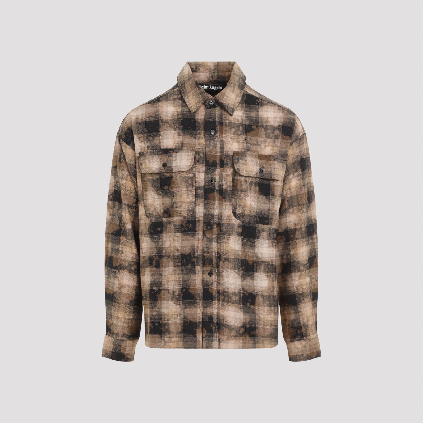 Palm Angels Curved Logo Check Shirt