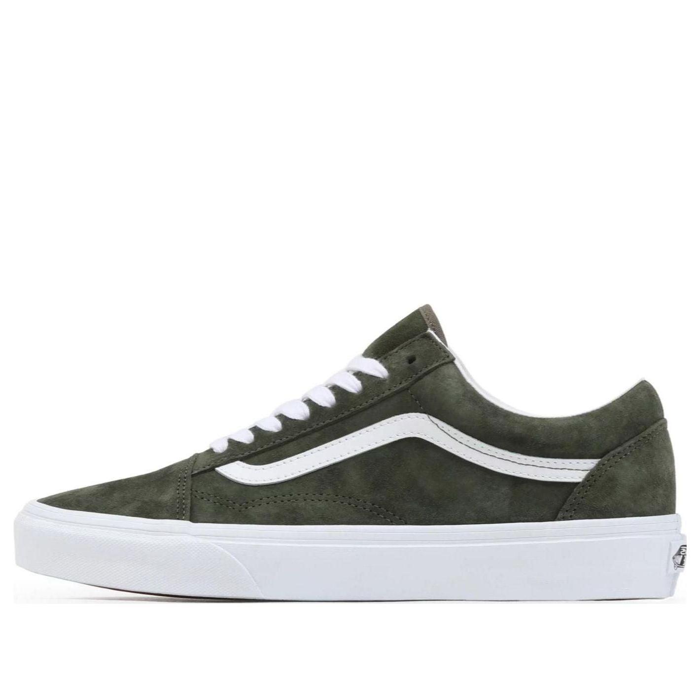 Vans Old Skool Sneakers in Green and Pig Suede - Grape Leaf