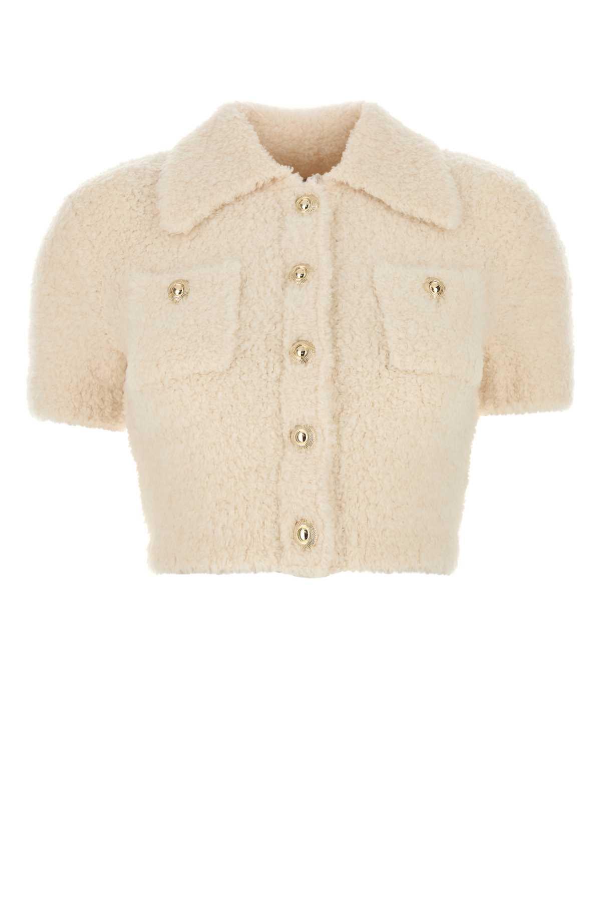 Self-Portrait Ivory Teddy Cardigan