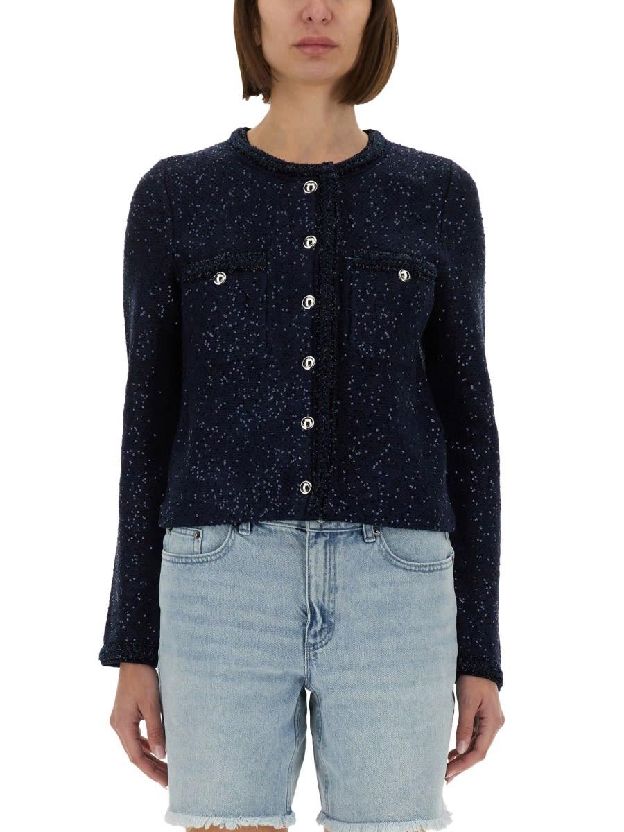 Michael Kors Metallic Knit Jacket