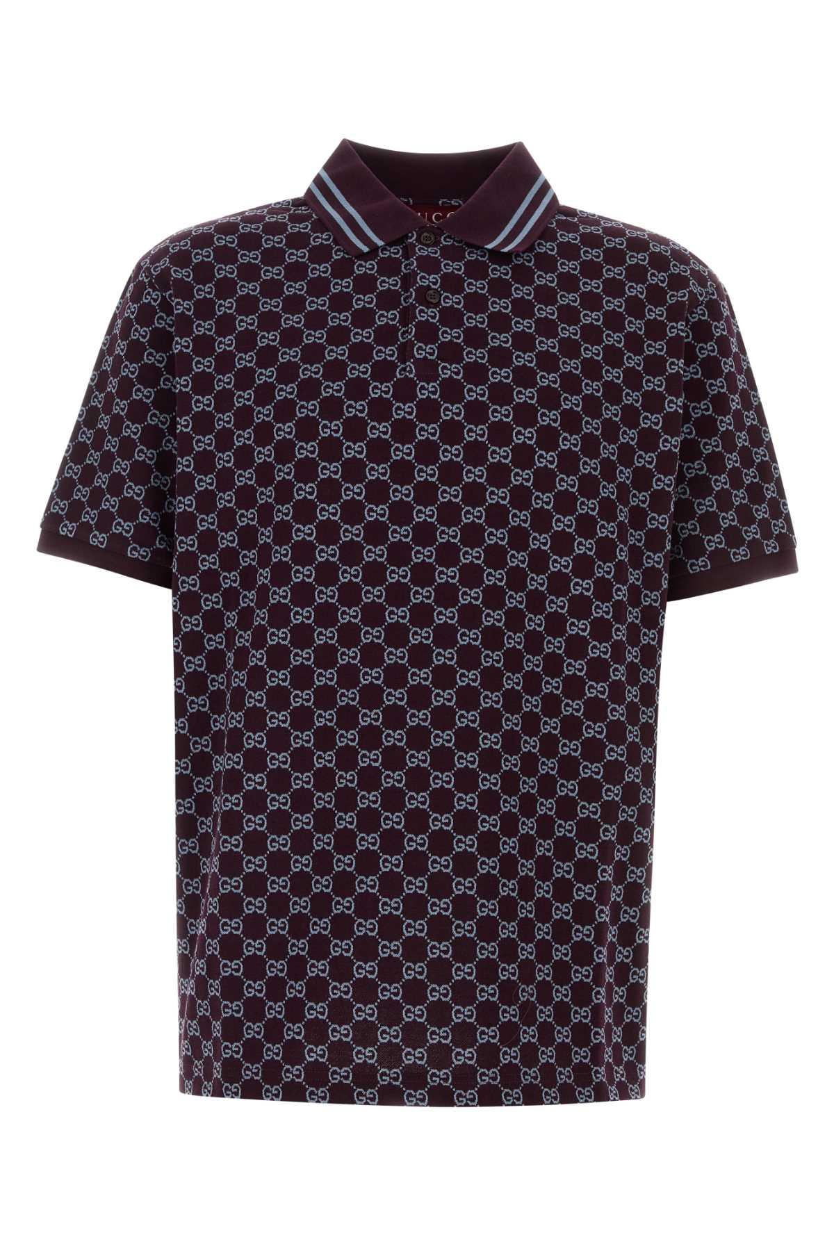 Gucci Embroidered Cotton Polo Shirt