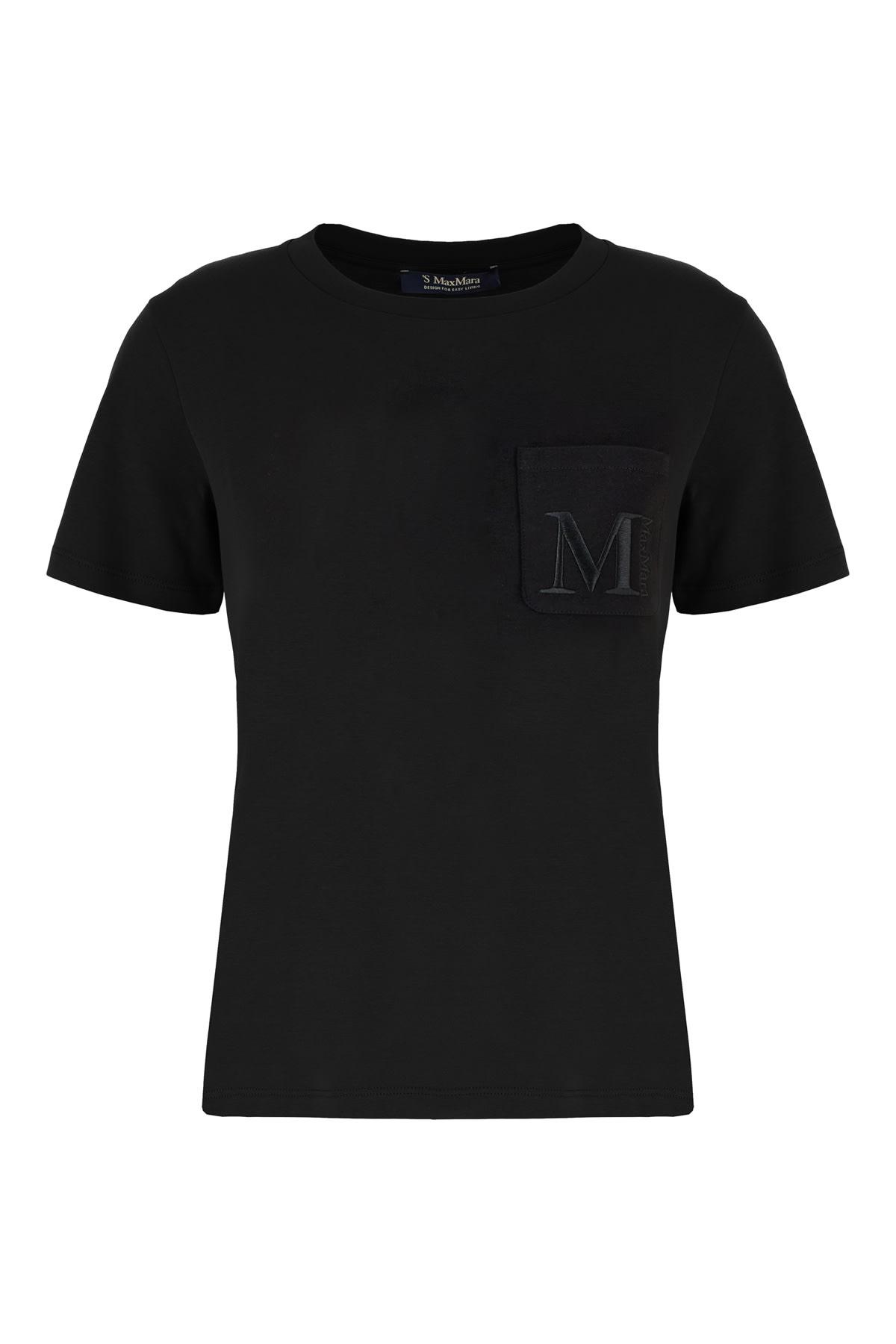 'S MAX MARA Max Mara Black Cotton T-shirt