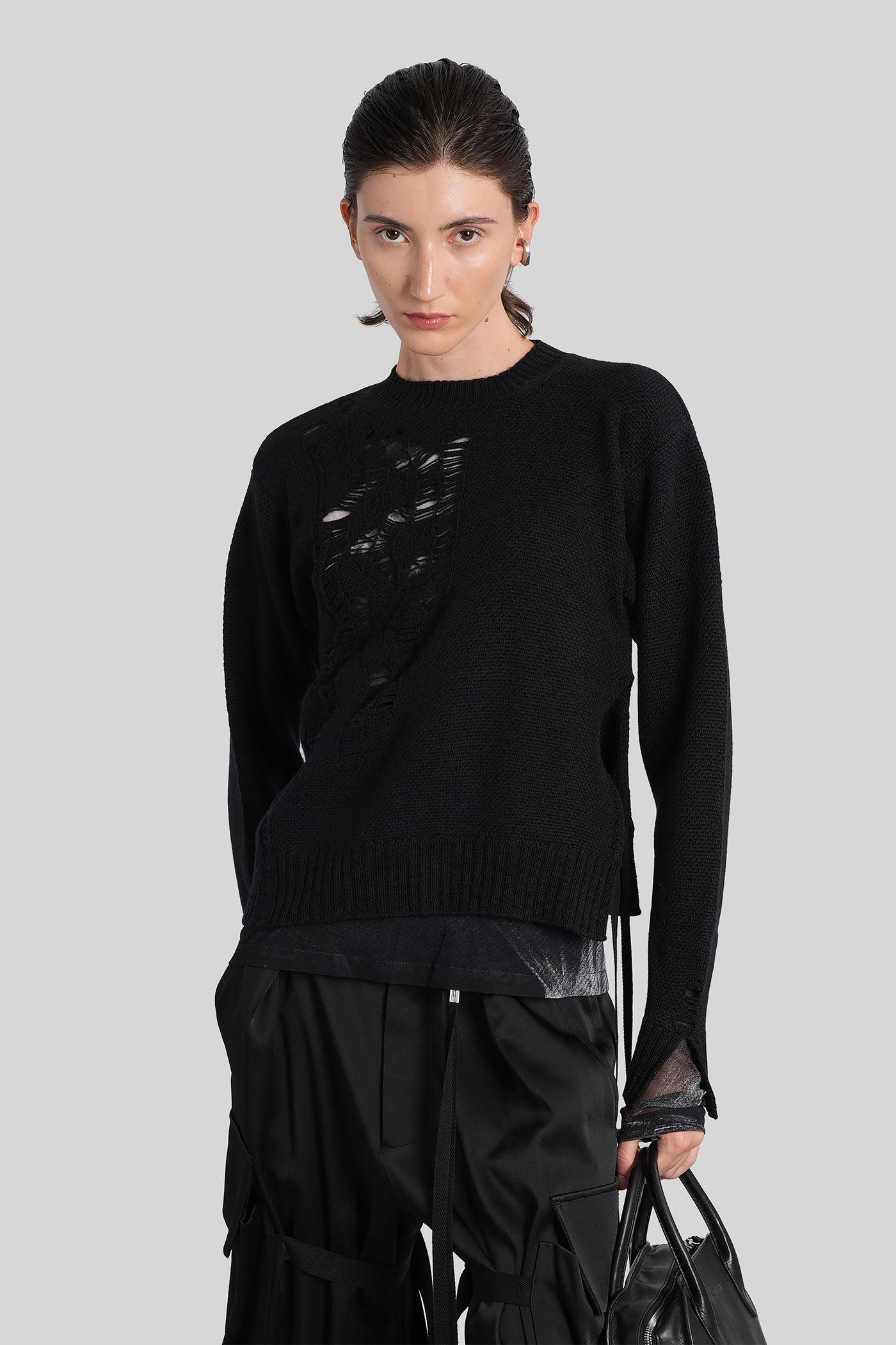 Ann Demeulemeester Gabriela Knitwear in Black Wool