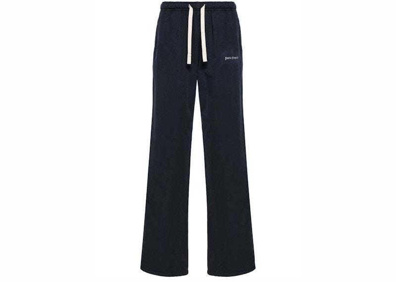 Palm Angels Mid-Rise Straight-Leg Trousers Midnight Blue